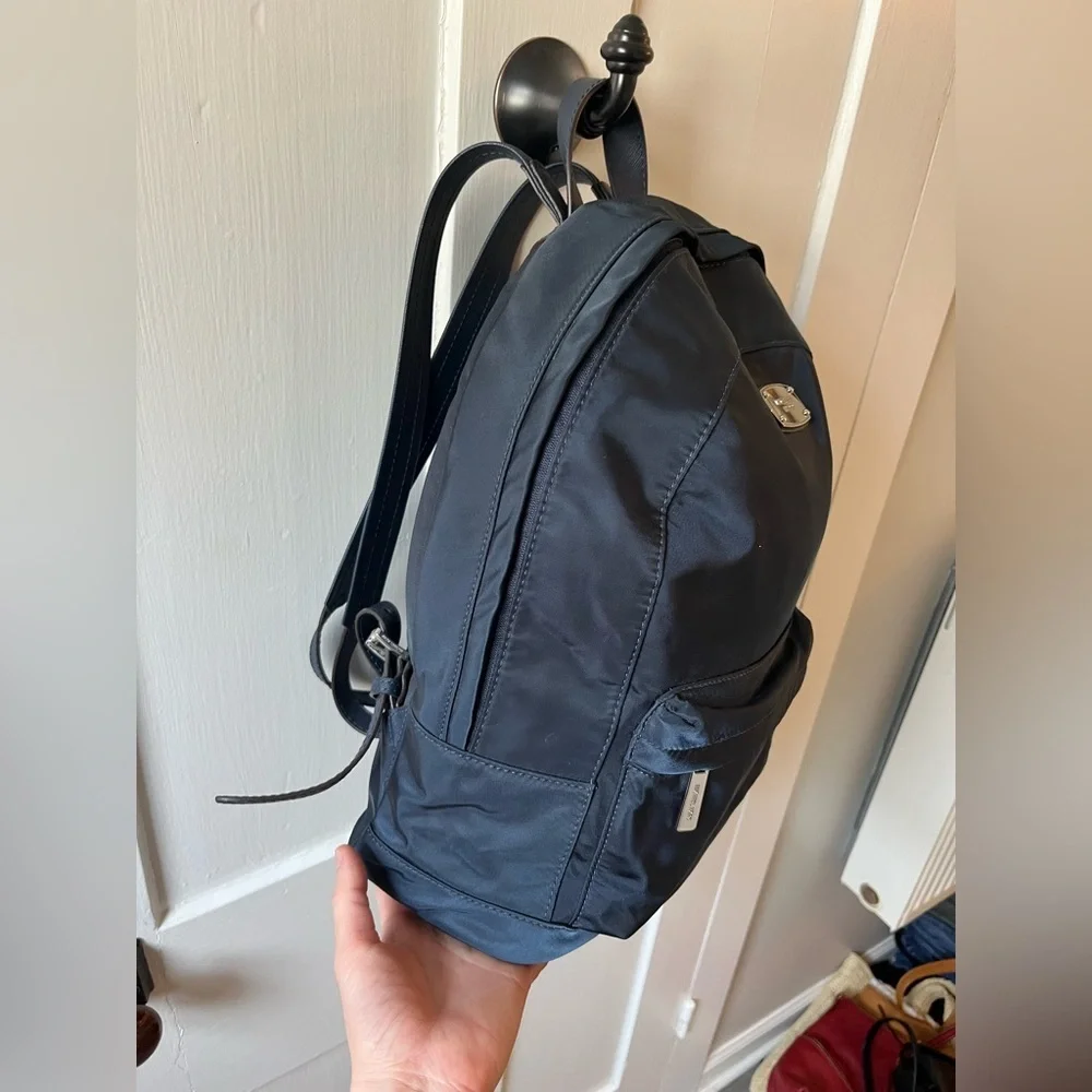 Michael Kors Jet Set Large Nylon Backpack Navy Blue